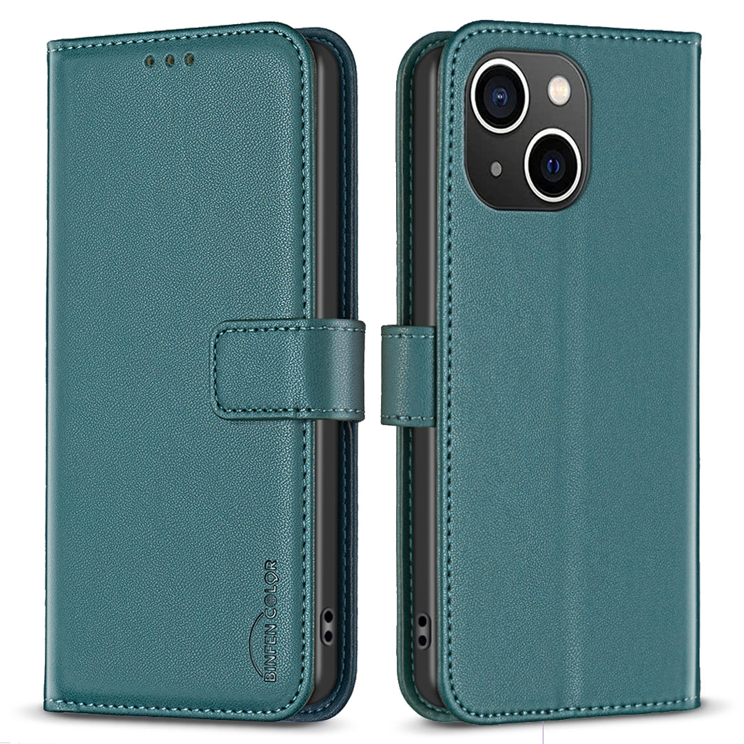 BINFEN COLOR BF17 For iPhone 13 14 Anti-Scratch Wallet Leather Phone Cover Stand Magnetic Closure Phone Case BINFEN COLOR BF17 For iPhone 13 14 Anti-Scratch Wallet Leather Phone Cover Stand Magnetic Closure Phone Case